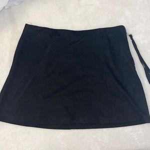 Zara Trafaluc Suede Skirt With Zipper Size L